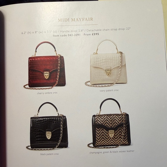 Aspinal of London Midi Mayfair purse with strap. Brand new condition! - Picture 10 of 12